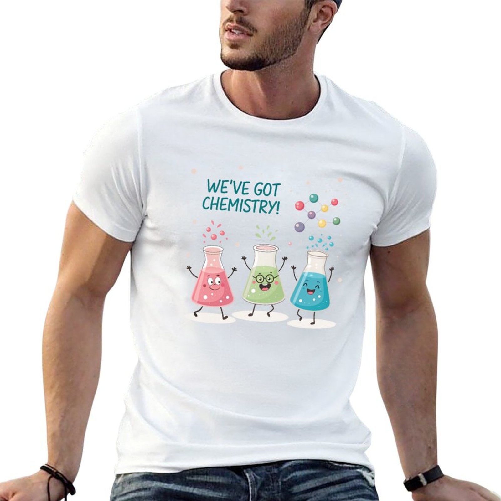Science Buddies - T-shirt Science Beaker Buddies, léger et