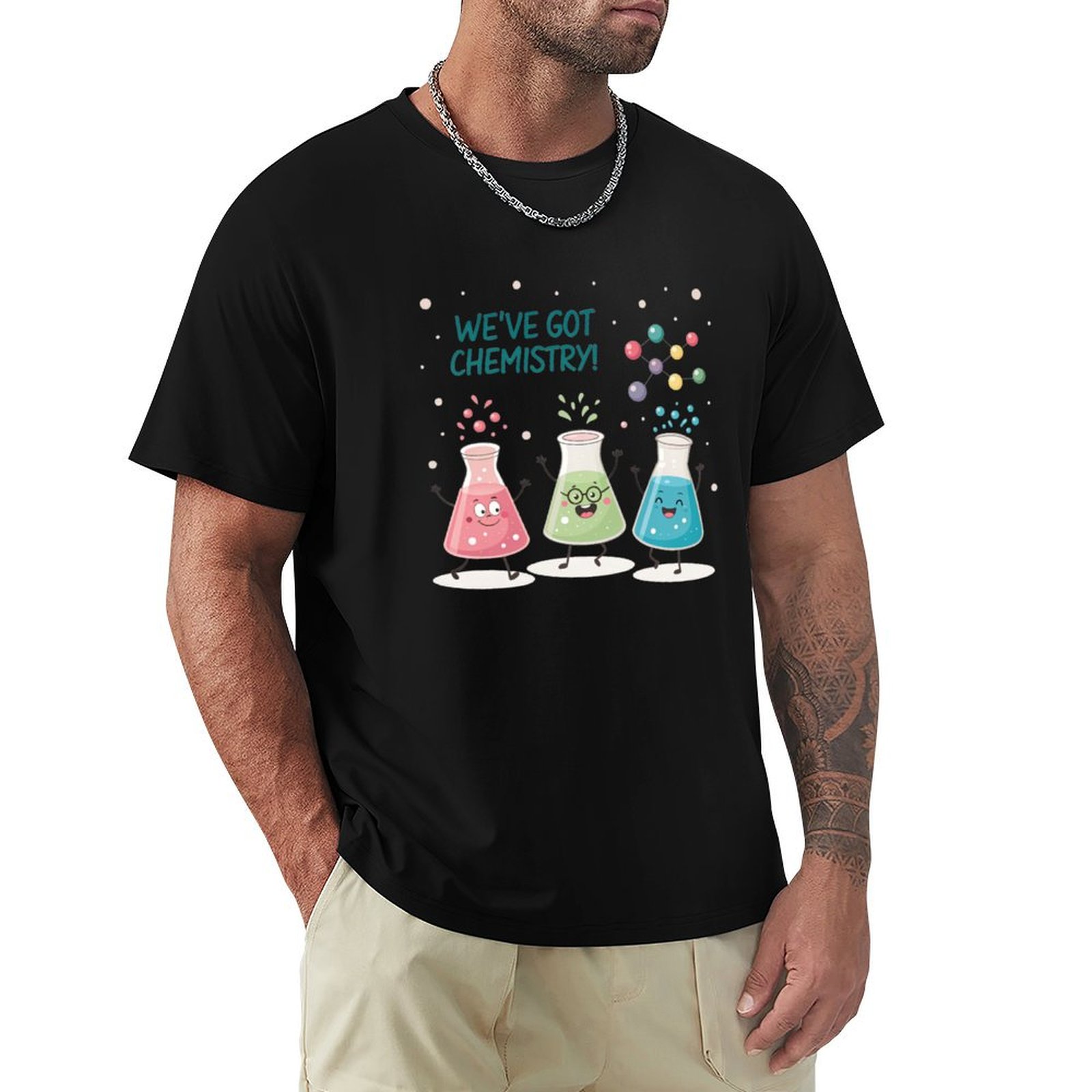 Science Buddies - T-shirt Science Beaker Buddies, grande taille,