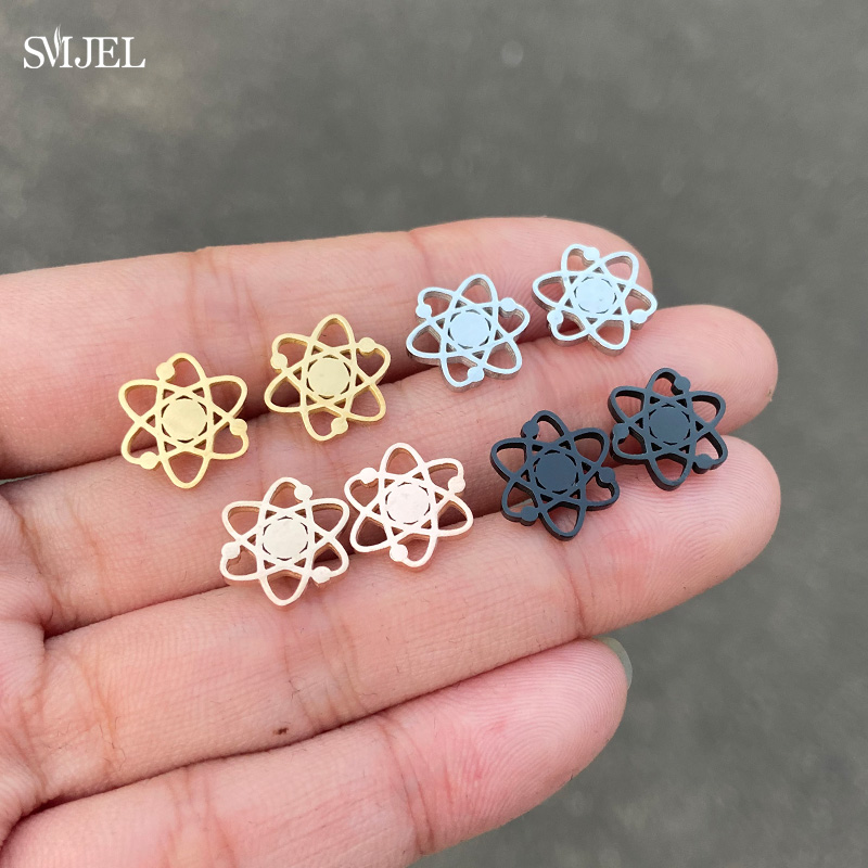 Science Buddies - Boucles d'oreilles Punk en forme d'atome