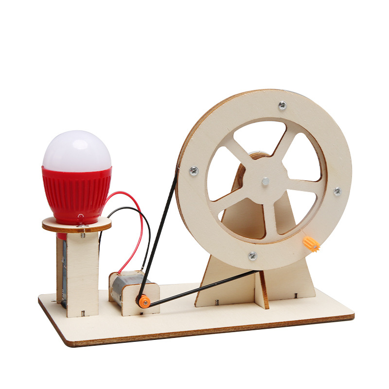 Science Max - Mini générateur à manivelle DIY, ampoule,